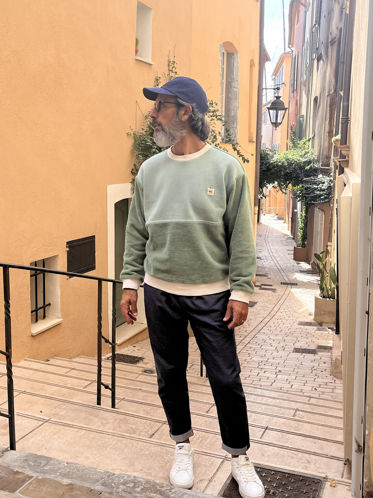 Sweat Chamonix mixte – Romarin et crème