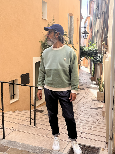 Sweat Chamonix mixte – Romarin et crème