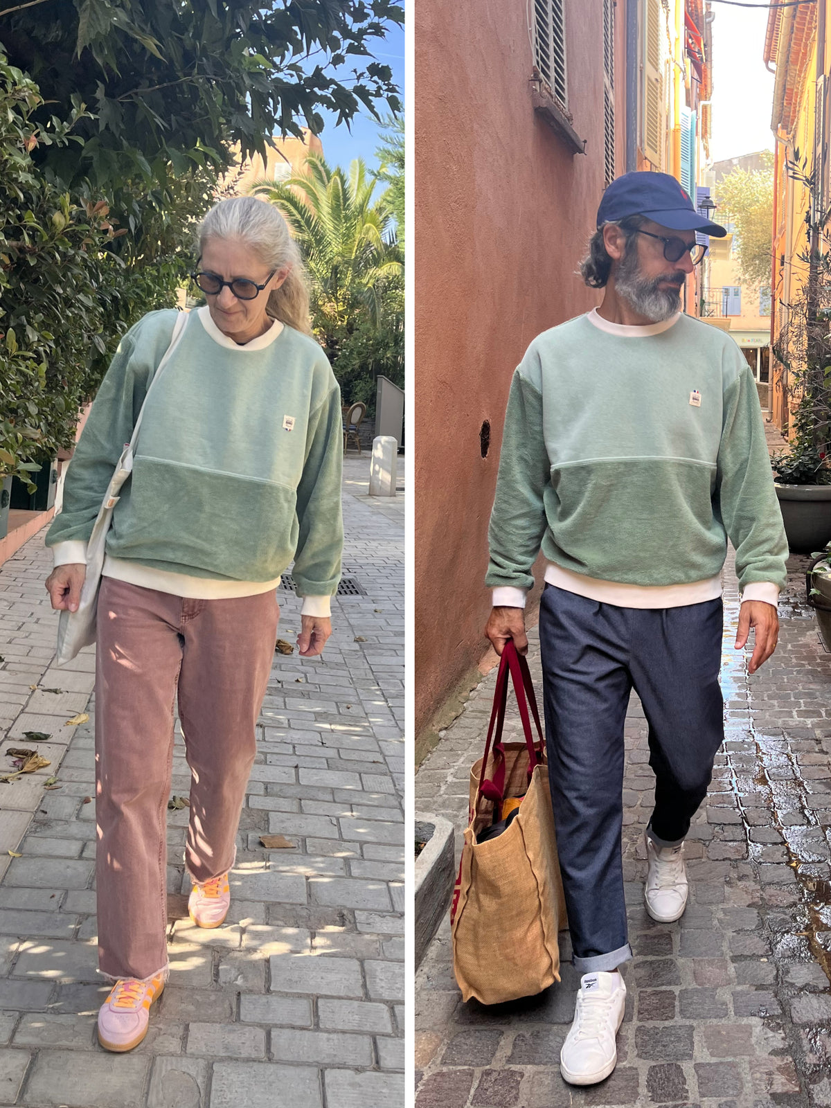 Sweat Chamonix mixte – Romarin et crème