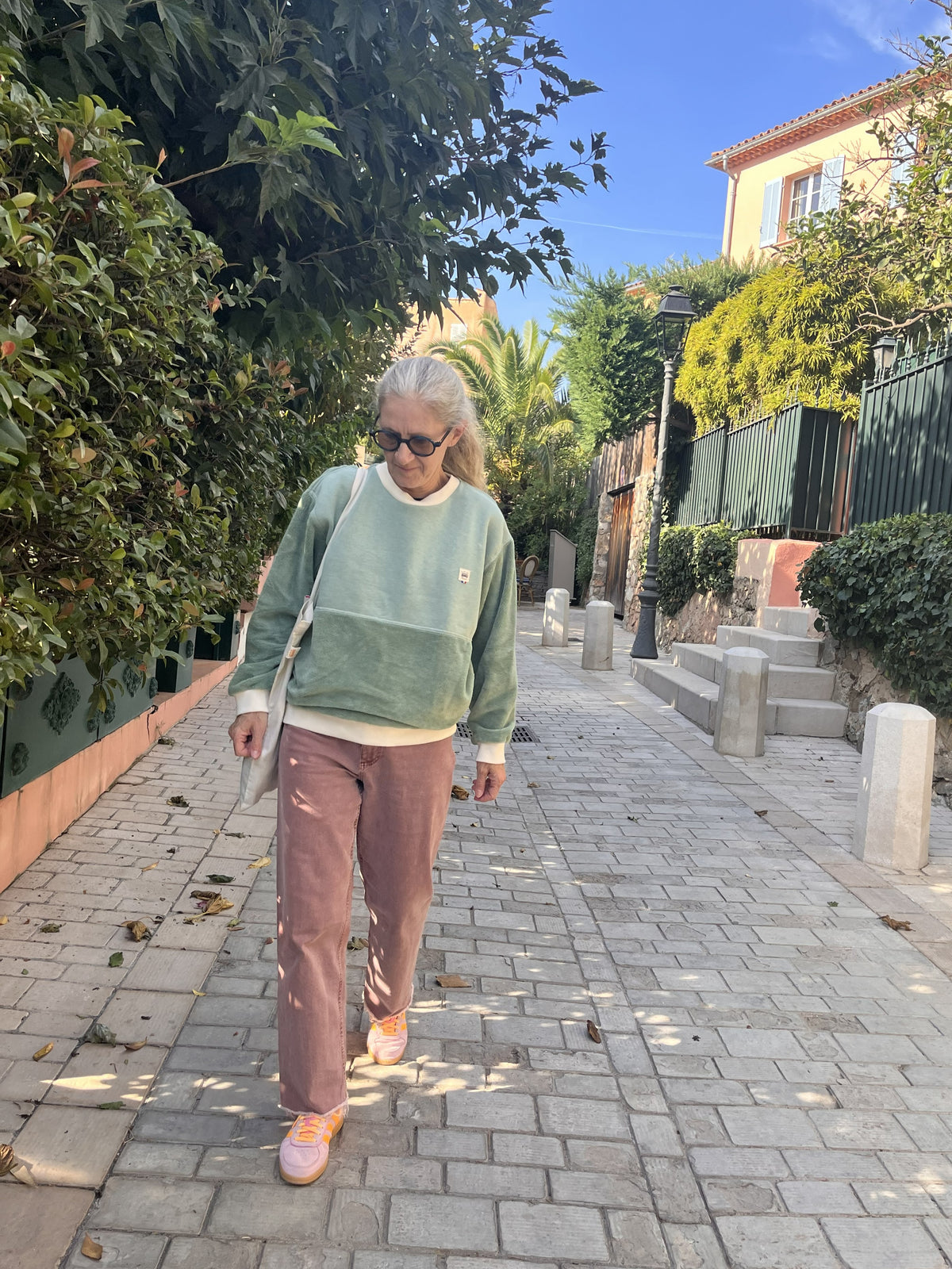 Sweat Chamonix mixte – Romarin et crème