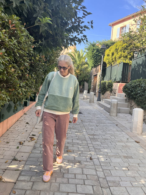 Sweat Chamonix mixte – Romarin et crème
