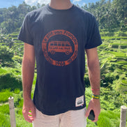 T-shirt Orange Safari bleu marine