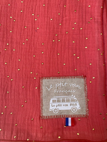 Echarpe DUNE Goldy Corail