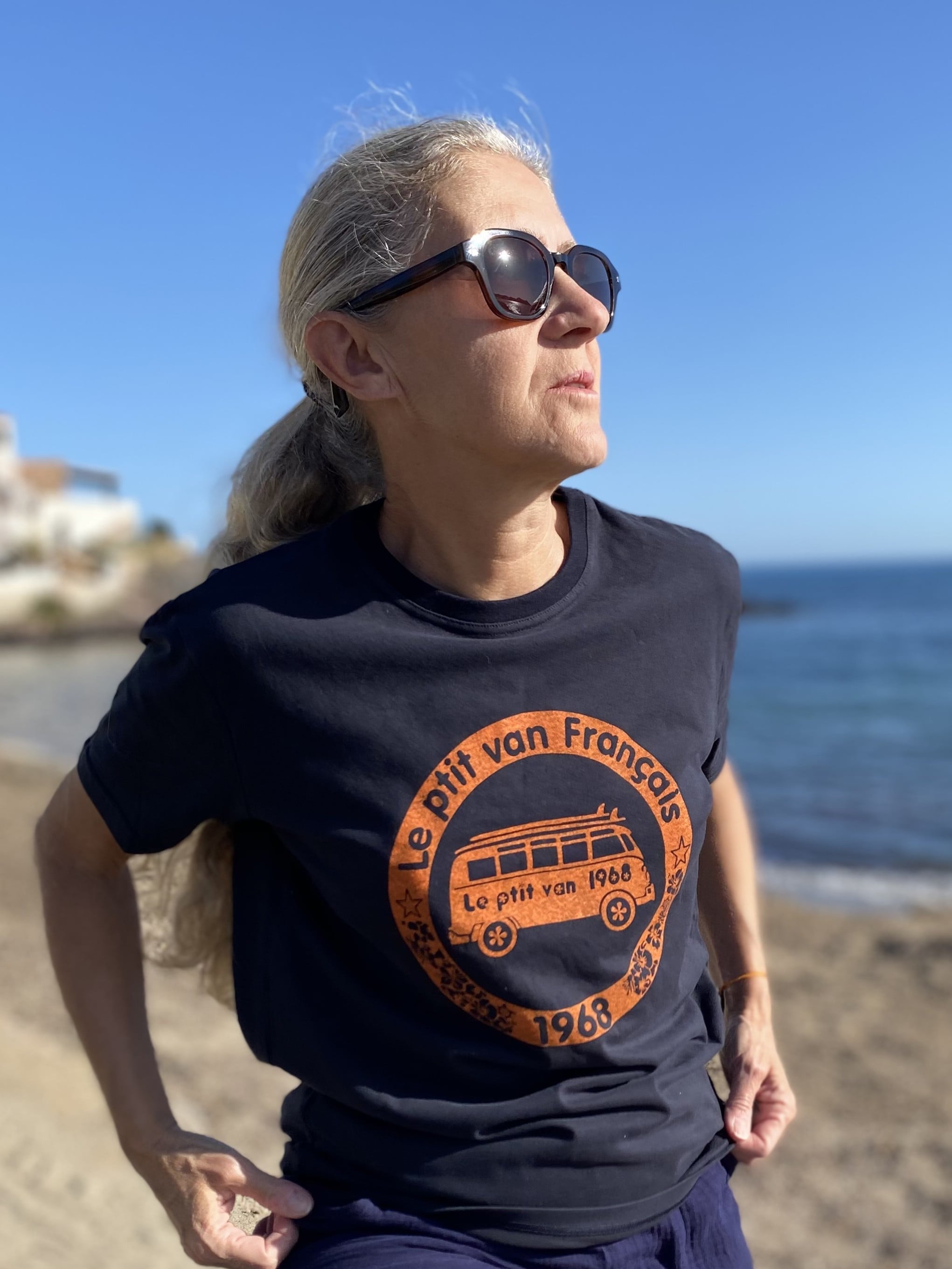 T-shirt Safari marine / orange