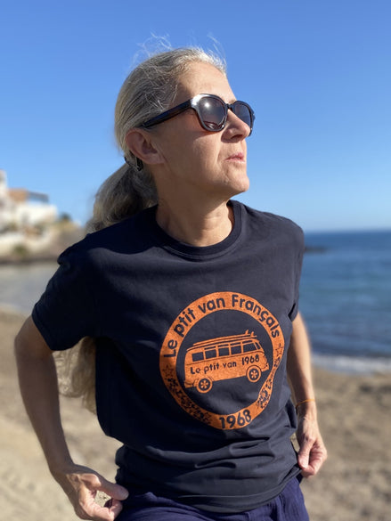 T-shirt Safari marine / orange