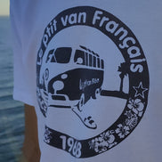 T-shirt Le ptit van à la plage Blanc