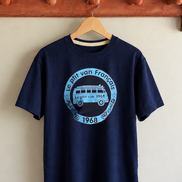 T-shirt Safari blu navy / azzurro cielo