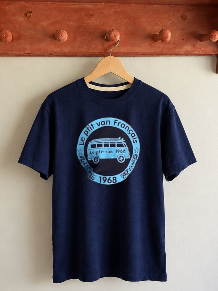 T-shirt Safari blu navy / azzurro cielo