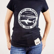 T-shirt Femme Shark & Surf bleu Marine