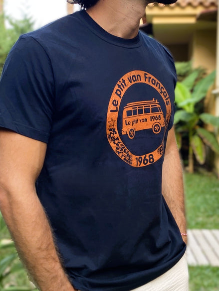 T-shirt Orange Safari Noir