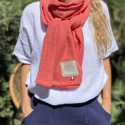 Echarpe DUNE Goldy Corail