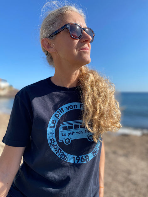 T-shirt Safari marine / bleu ciel