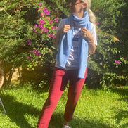 Echarpe DUNE bleu d'été