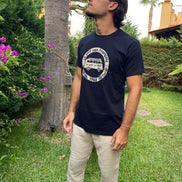 T-shirt Beige Safari Noir