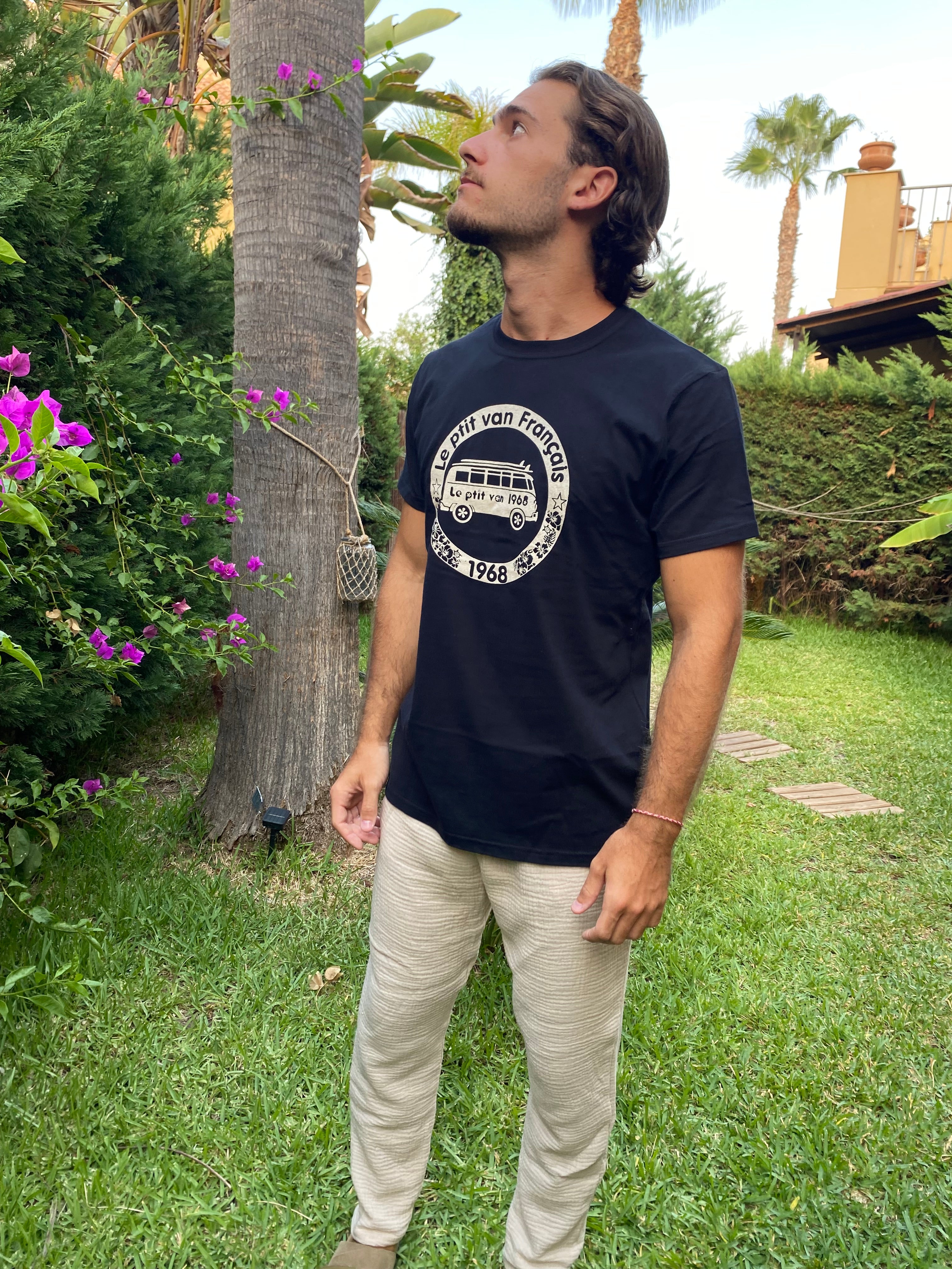 T-shirt Beige Safari Noir