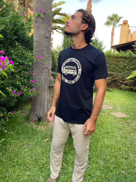 T-shirt Beige Safari Noir