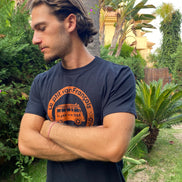 T-shirt Orange Safari Noir