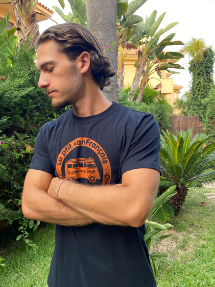 T-shirt Orange Safari Noir