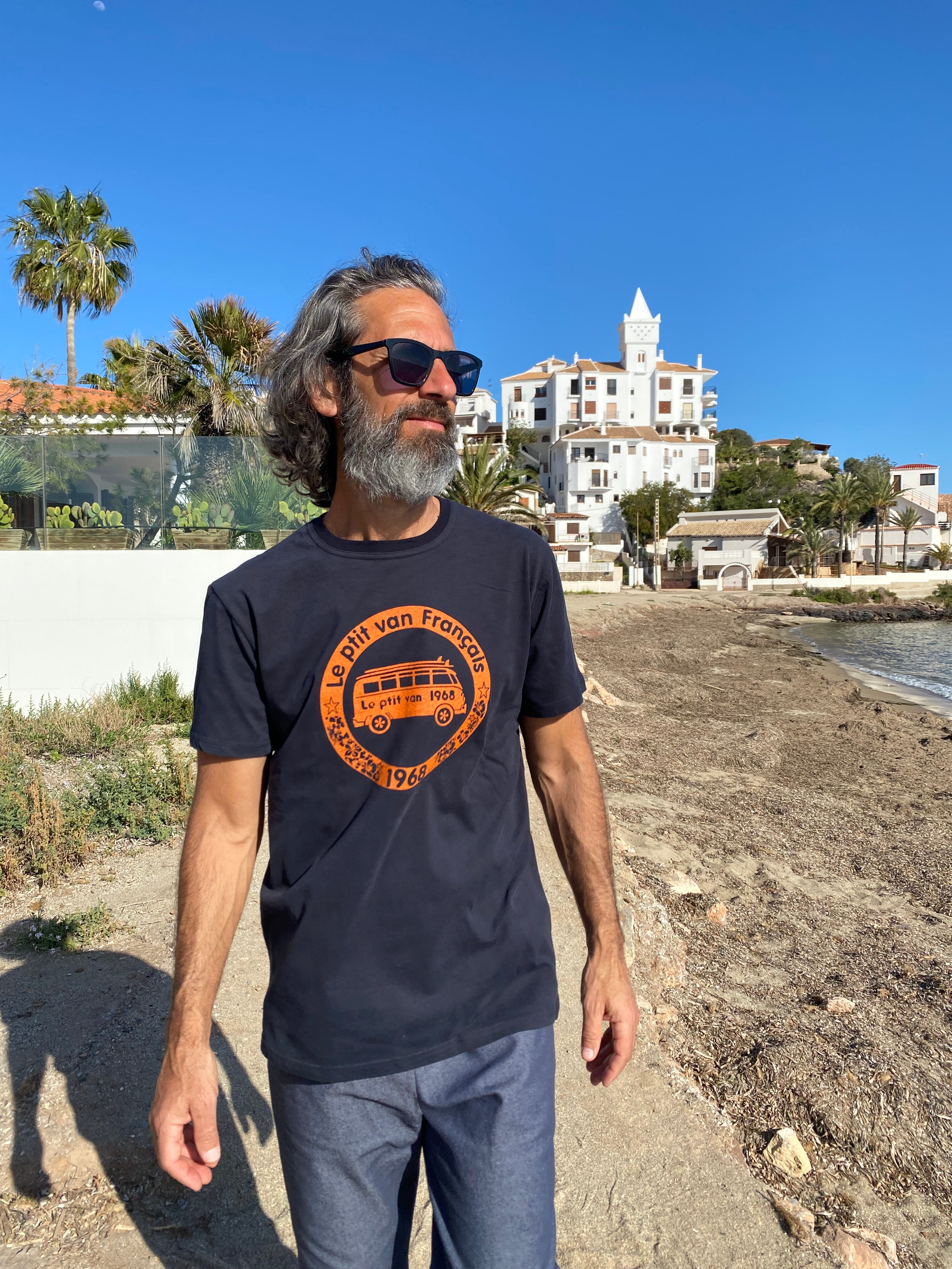T-shirt Safari marine / orange
