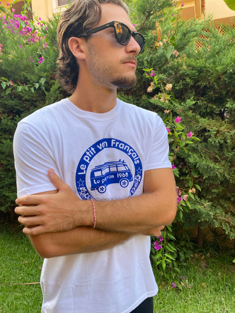 T-shirt Bleu Roy Safari Blanc