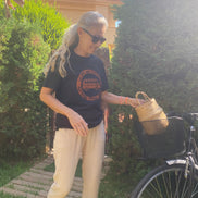 T-shirt Orange Safari Noir