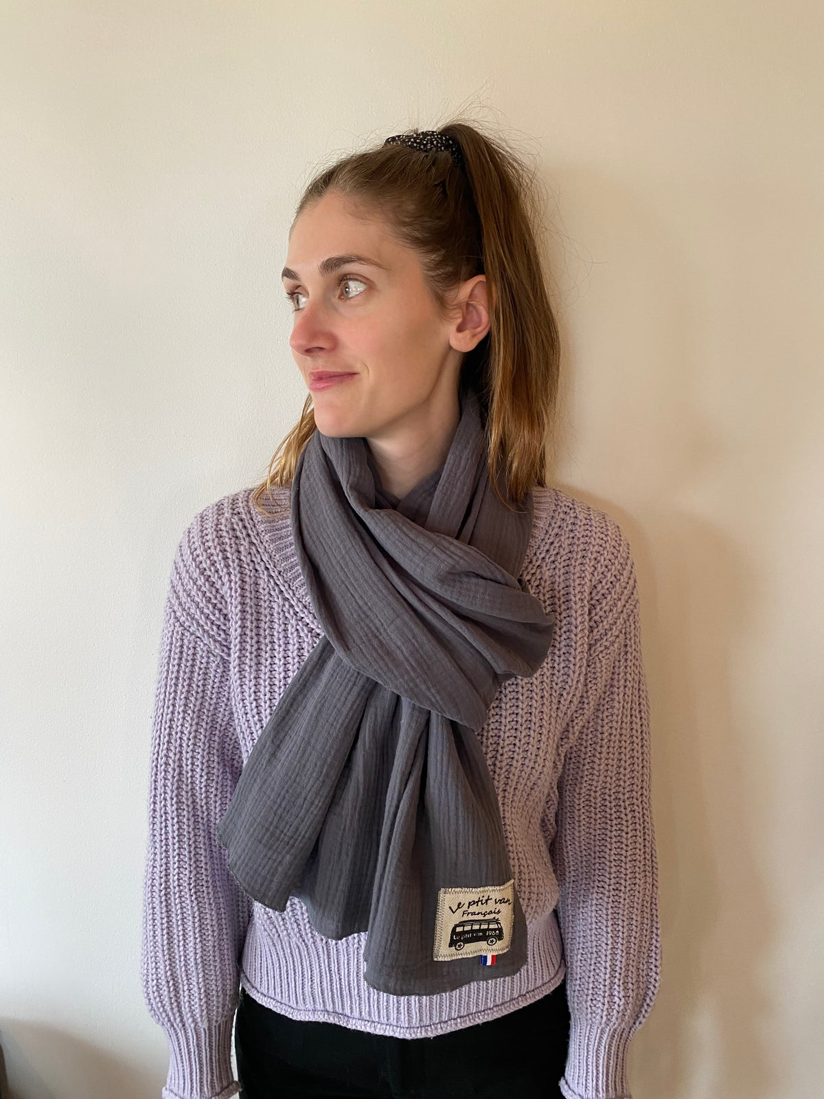 Echarpe DUNE Gris Anthracite