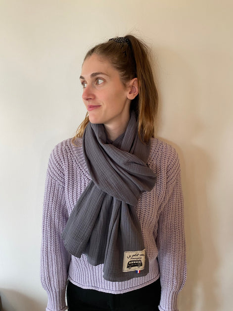Echarpe DUNE Gris Anthracite