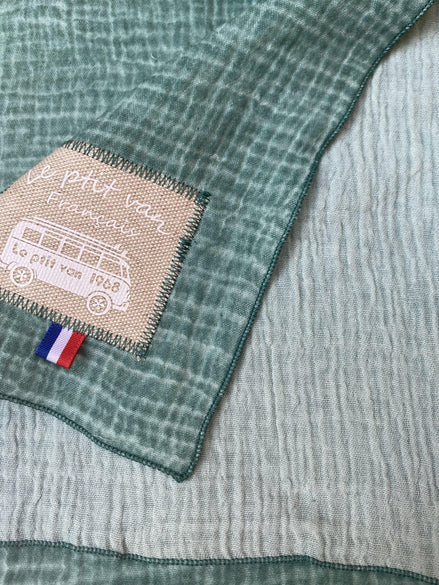 Echarpe DUNE Menthe bi couleurs