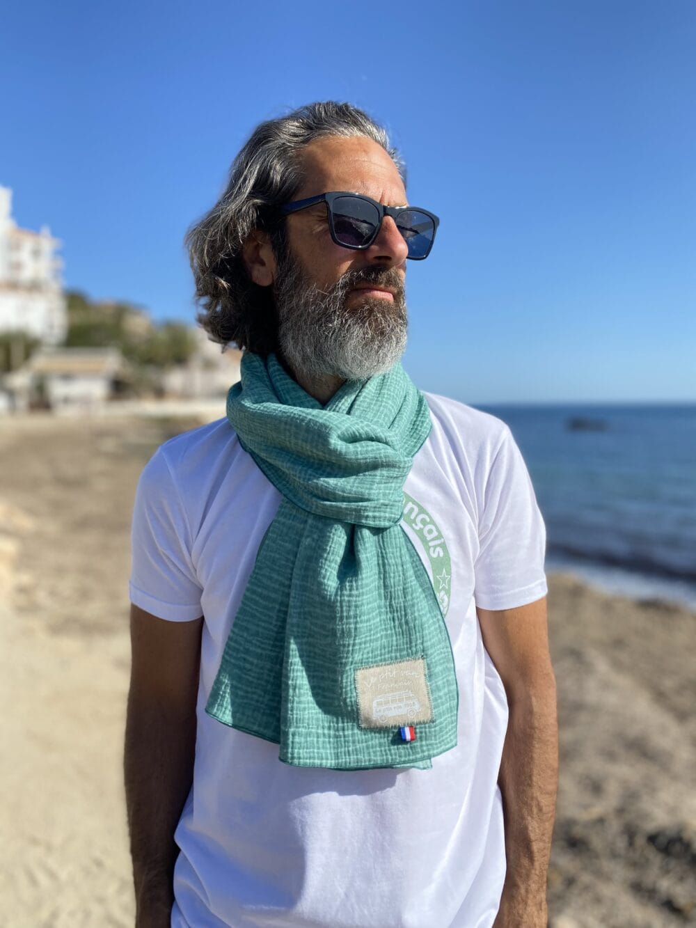 echarpe dune menthe bi couleurs le ptit van français