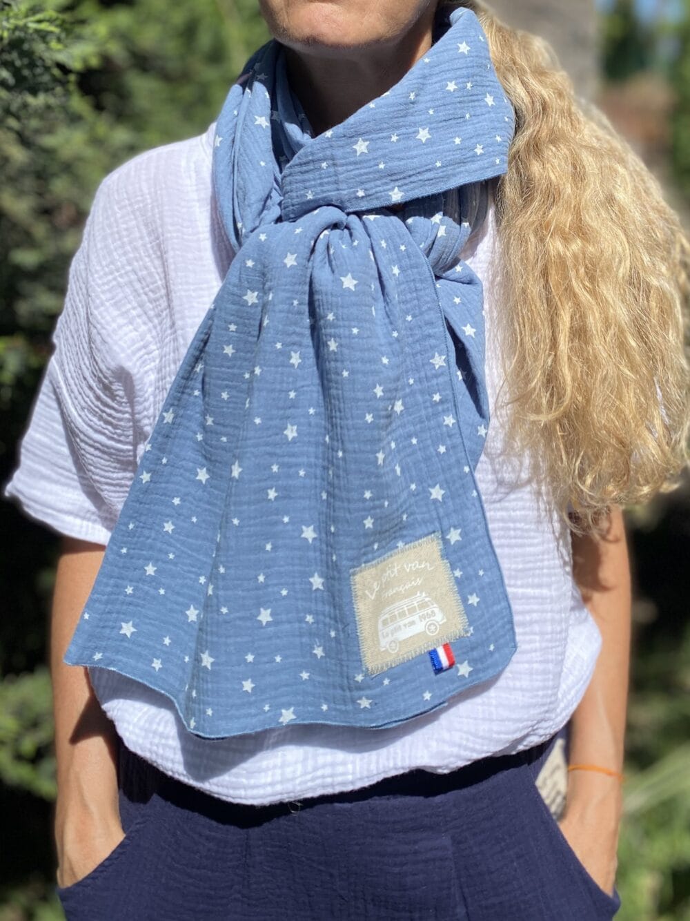 echarpe dune navy star le ptit van français